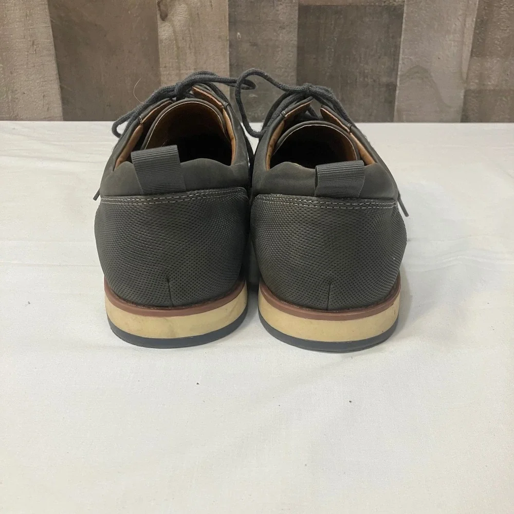 Madden NYC Mens Grey Lace Up Casual Derby Shoes Size 12 Streetwear Smart Casual